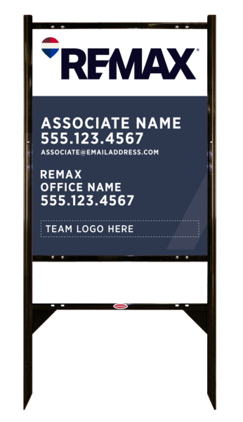 Angle Iron Frame and Associate Name w Team Logo Sign Panel unit, 30h x 24w, Steel