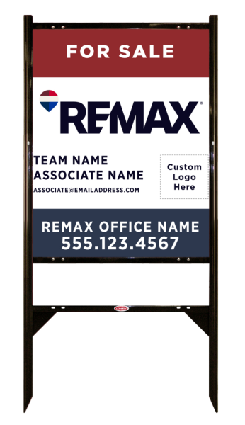 Angle Iron Frame and Associate Name, Team Name w Team Logo Sign Panel Unit, 30h x 24w, Steel