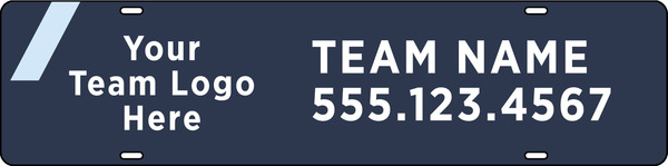 Team Logo Sign Rider, 6h x 24w, Steel