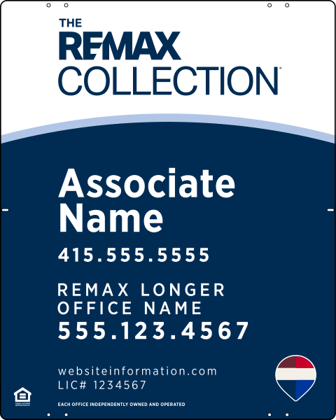 Collection Associate Name w License Number Panel, 30h x 24w, .040 Aluminum
