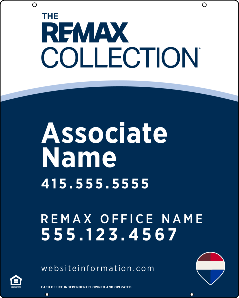 Collection Associate Name Hanging Sign Panel,  30h x 24w, Steel