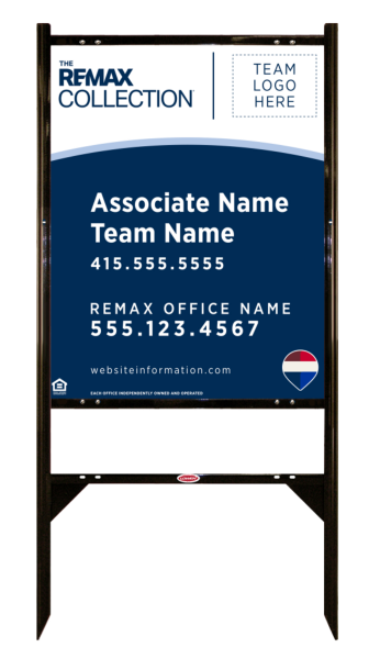 Angle Iron Frame and Collection Associate Names, Team Name w Logo Sign Unit,  30h x 24w, .040 Aluminum