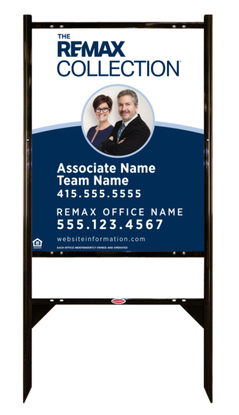 Angle Iron Frame and Collection Associate Name, Team Name w Photo Sign Unit,  30h x 24w, .040 Aluminum