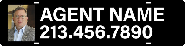 Agent Photo Name Sign Rider, 6h x 24w, Steel