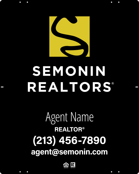 Agent Sign Panel, 30h x 24w, Steel