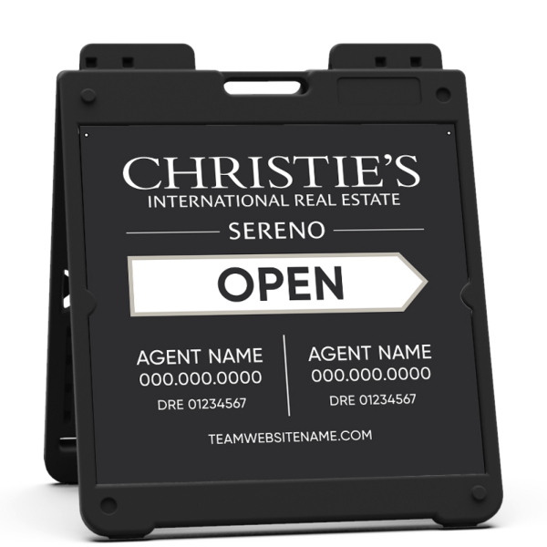 Heavy Duty Plastic A-Frame and Two Agent Sign Panel Unit, 20h x 20w, 3MM Aluminum Composite