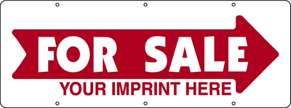 Real Estate For Sale Sign Panel,  24ga Steel 9h x 24w