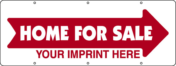 Real Estate Home For Sale Sign Panel,  24ga Steel 9h x 24w