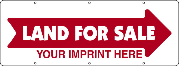 Real Estate Land For Sale Sign Panel, 24ga Steel 9h x 24w