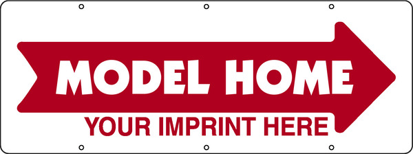 Real Estate Model Home Sign Panel, 24ga Steel 9h x 24w