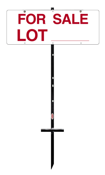 real estate for sale lot T-stake and panel unit, 24 GA steel 9h x 24w