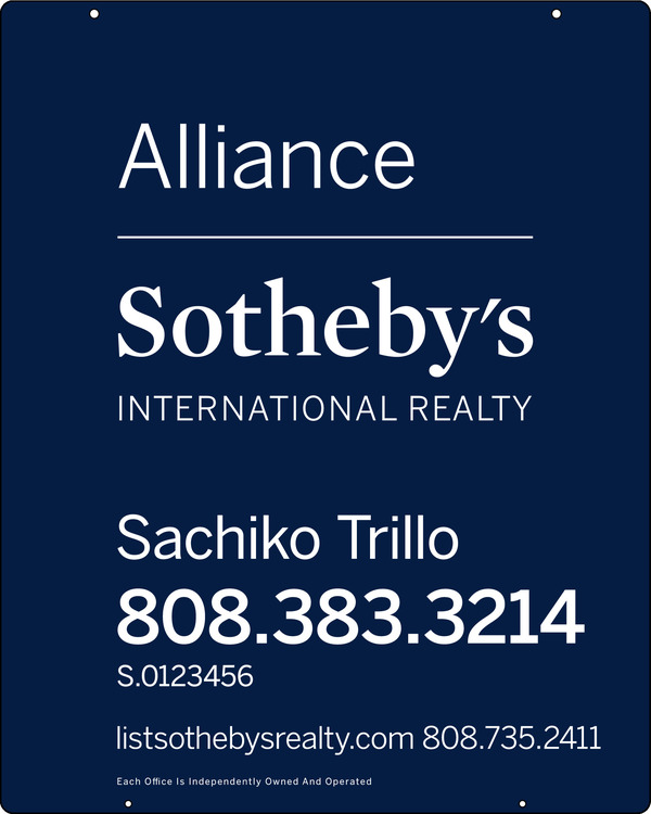 Real Estate Hanging Sign Panel with grommets, 24ga Steel 30h x 24w