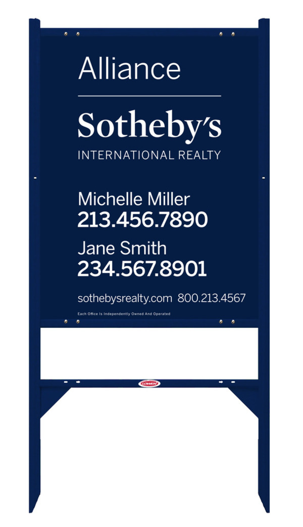 Angle Iron Frame and Sign Panel Unit, 30h x 24w, Steel