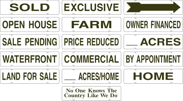  RealTree Message Sign Rider, 6h x 24w, Steel