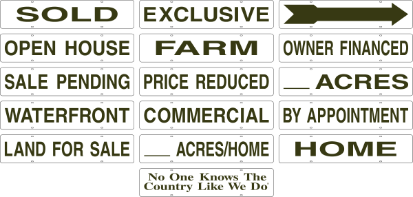  RealTree Message Sign Rider, 6h x 28w, Steel