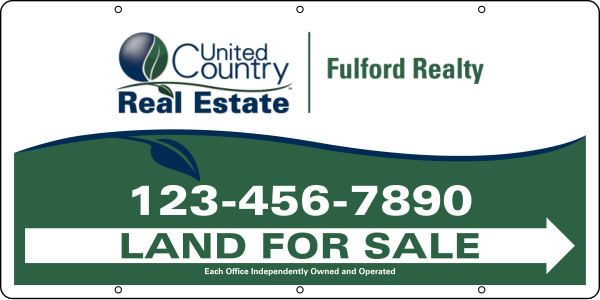 Land For Sale Sign Panel, 24 GA steel 12h x 24w