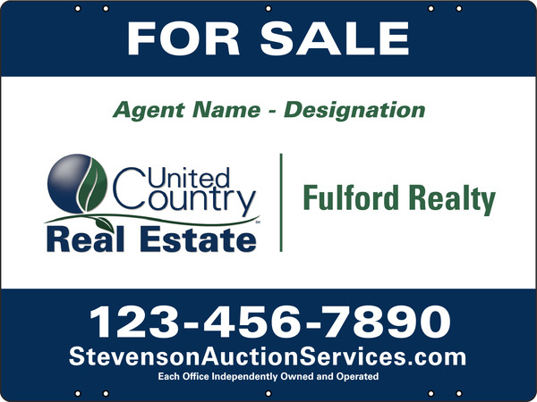 Agent Name Sign Panel, 18h x 24w, Steel