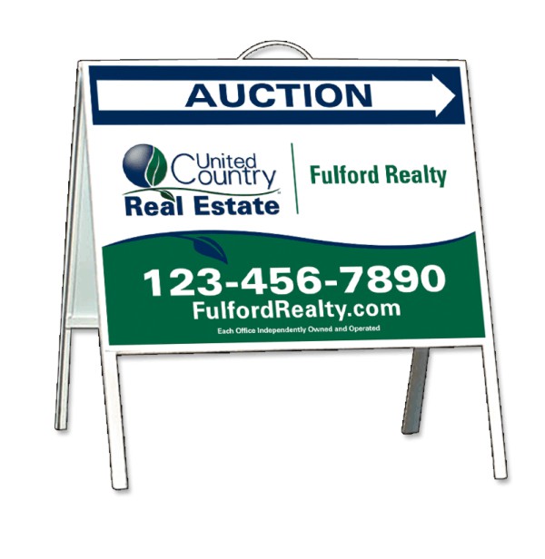 Auction A-Frame and Sign Panel Unit, .050 polyethylene 18h x 24w