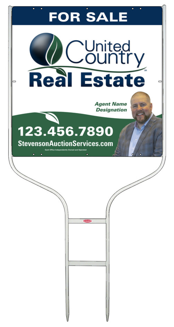 Round Rod Frame and Photo Sign Panel Unit, 24h x 24w, Steel