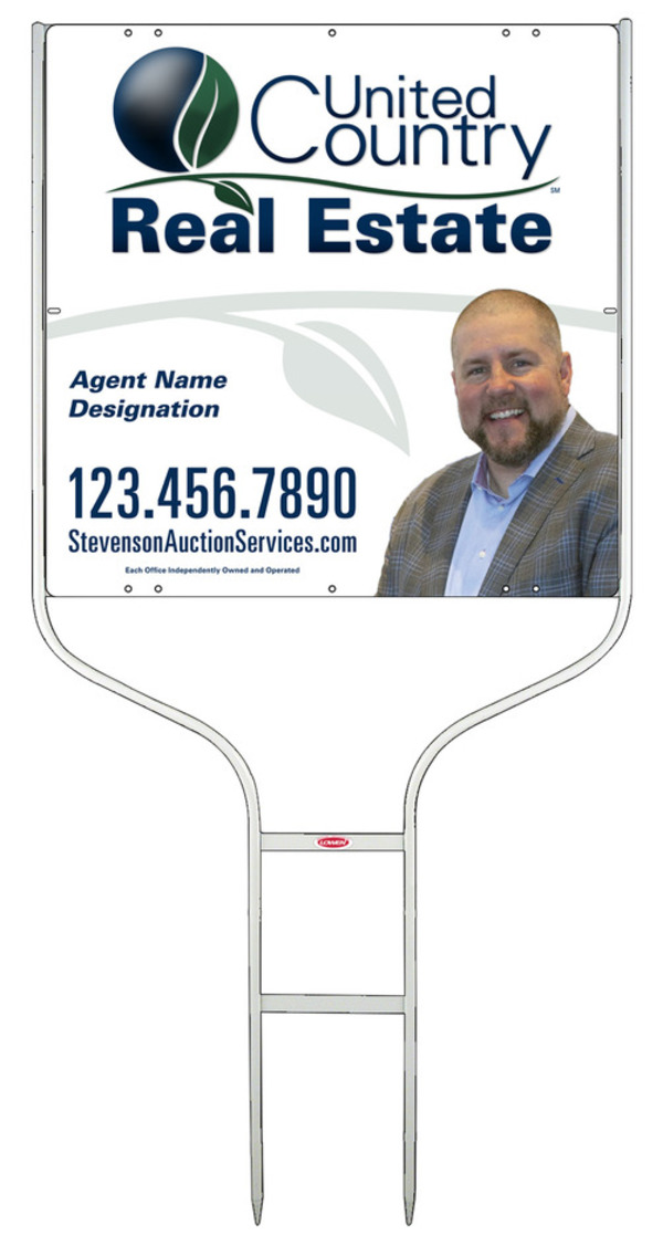 Round Rod Frame and Photo Sign Panel Unit, 24h x 24w, Steel