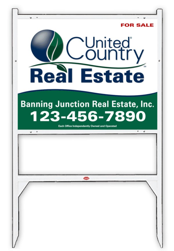 White Angle Iron Frame and Sign Panel Unit, 24 GA steel 24h x 30w