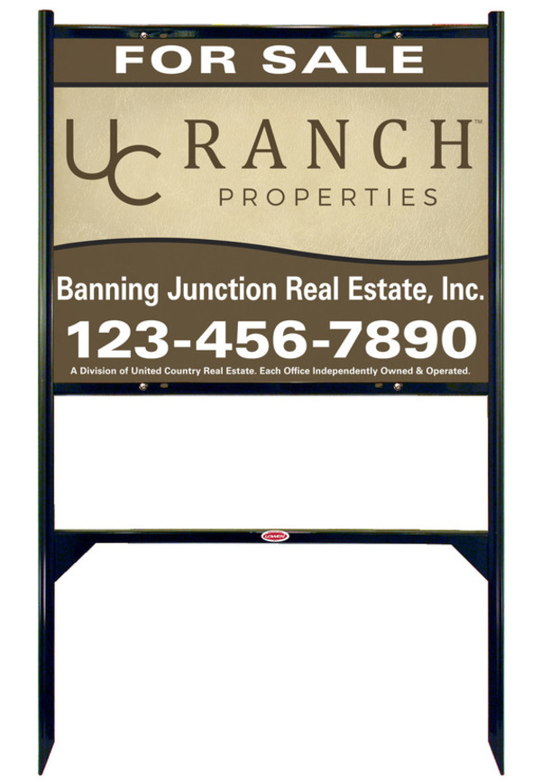 Angle Iron Frame and Sign Panel Unit, 24h x 30w, Black