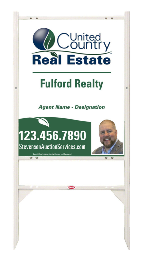 Angle Iron Frame and Photo Sign Panel Unit, 30h x 24w, Steel