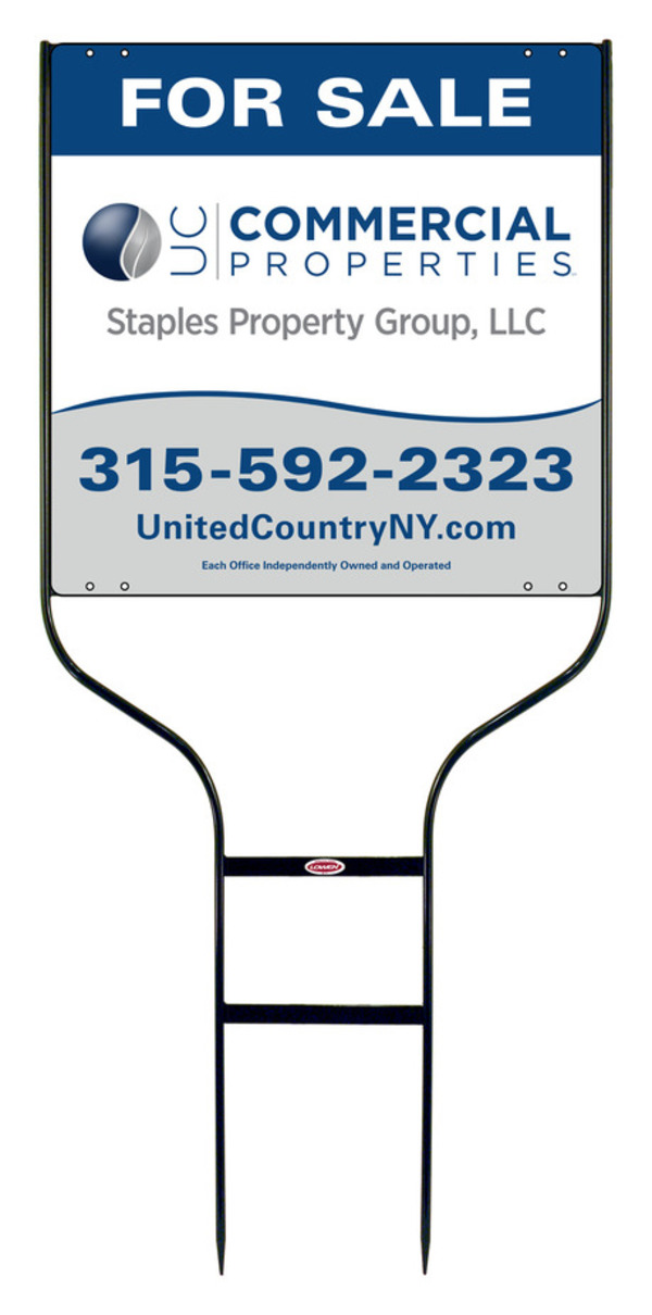 Round Rod Frame and Commercial Sign Panel Unit, 20h x 20w, Steel