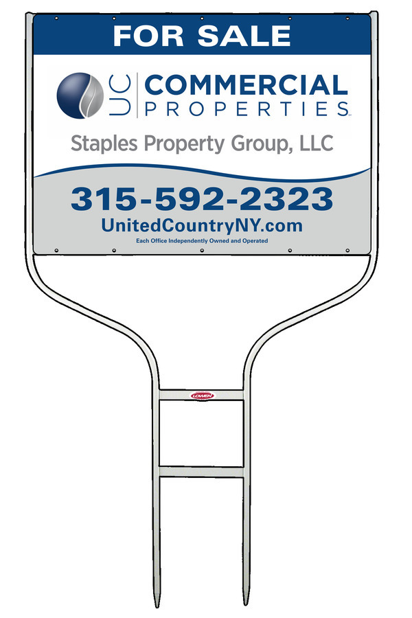 Round Rod Frame and Commercial Sign Panel Unit, 20h x 28w, Steel