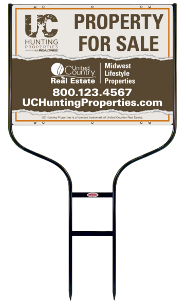 Round Rod Frame and Office Sign Panel Unit, 18h x 24w, Steel