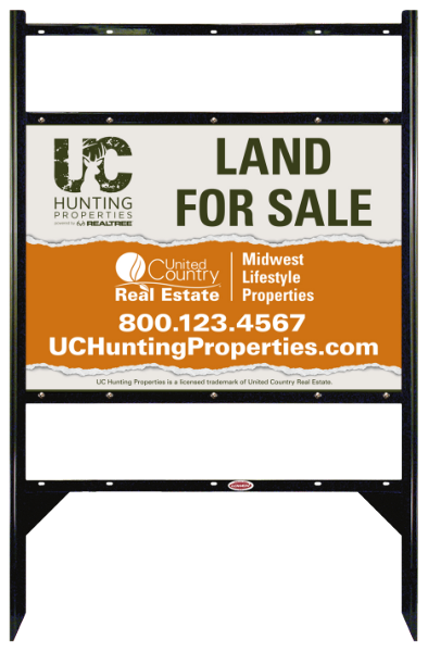 Angle Iron Frame with Two Rider Inserts and Sign Panel Unit, 20h x 28w, Steel