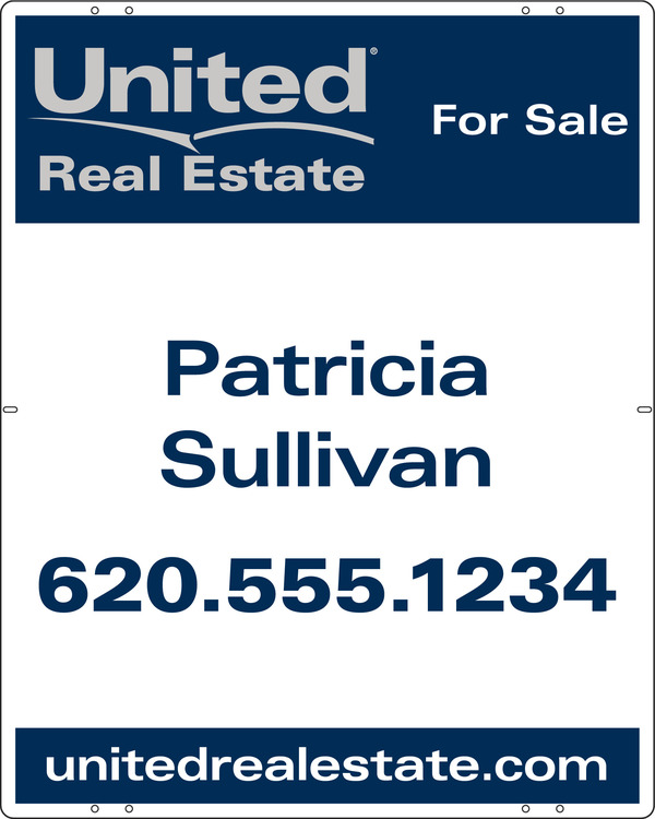 Agent Sign Panel, 30h x 24w, Steel