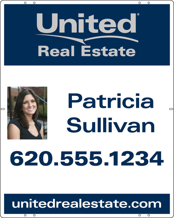 Agent Photo Sign Panel, 30h x 24w, Steel