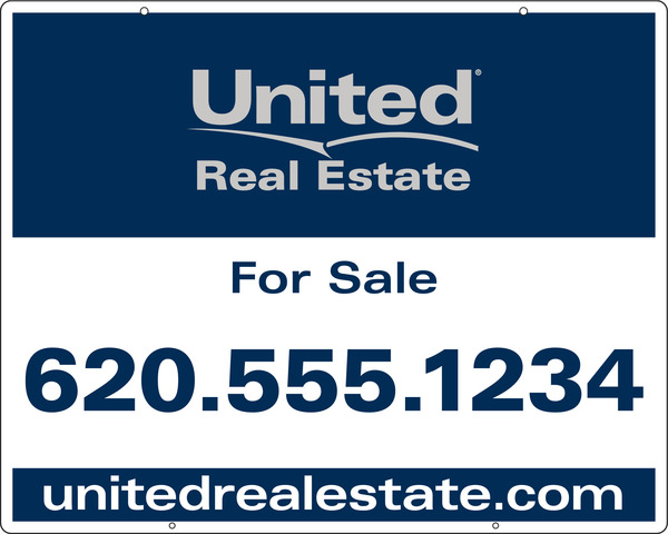 Real Estate Hanging Sign Panel, Steel 24h x 30w