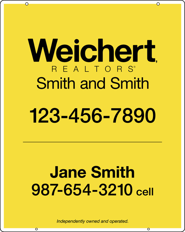 Hanging Agent Sign Panel, 30h x 24w