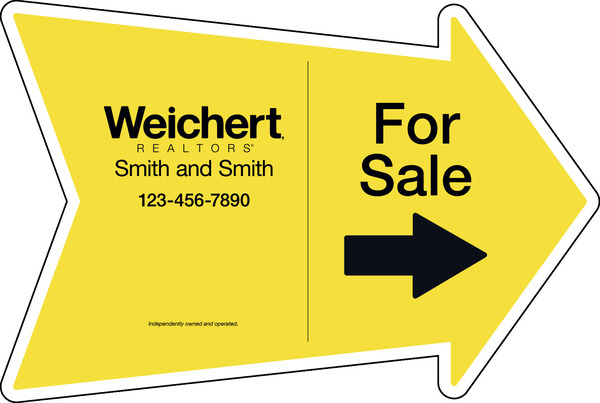 For Sale  Arrow Shape Sign Panel, 18h x 24w, 4mm