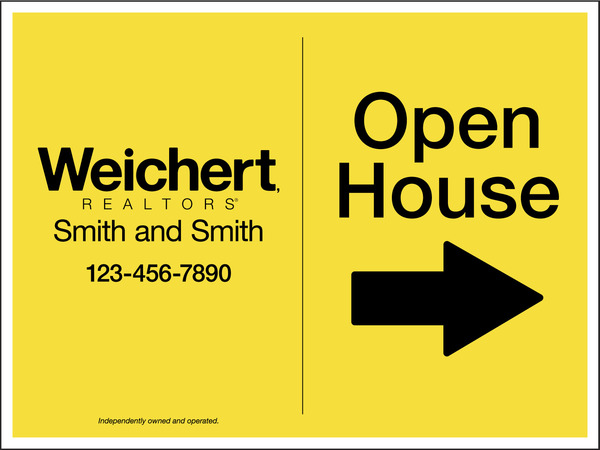 Open House Sign Panel, 18h x 24w, 4mm