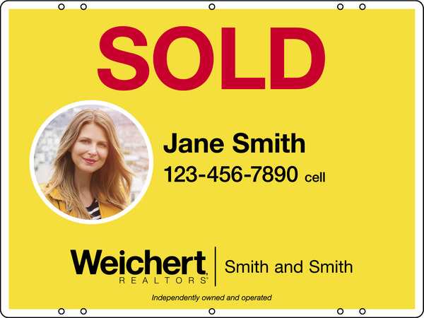 Agent Photo Sign Panel, 18h x 24w, Steel