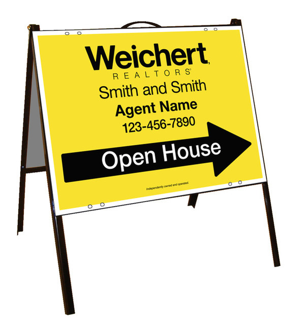 Agent Open House A-Frame and Sign Panel Unit, 18h x 24w