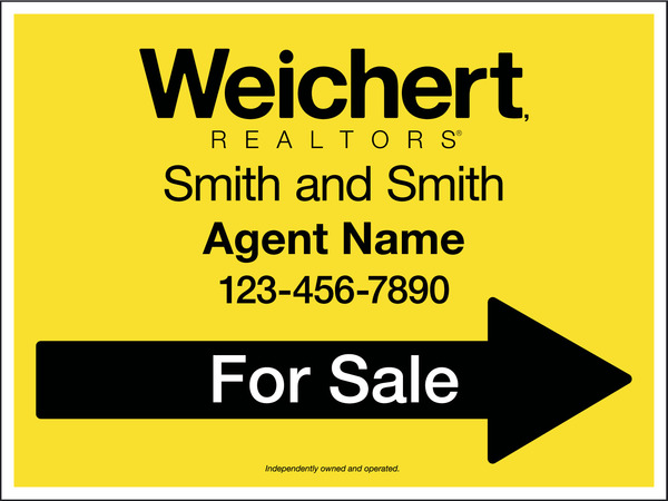 Agent For Sale Sign Panel, 4mm Corrugated, 18h x 24w