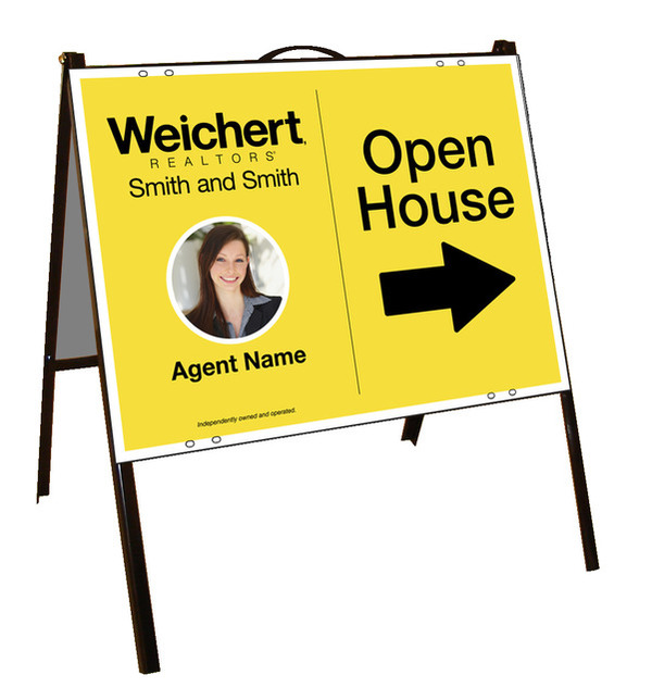 Photo Open House A-Frame and Sign Panel Unit, 18h x 24w