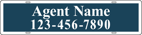 Agent Name Sign Rider, 6h x 24w, Steel