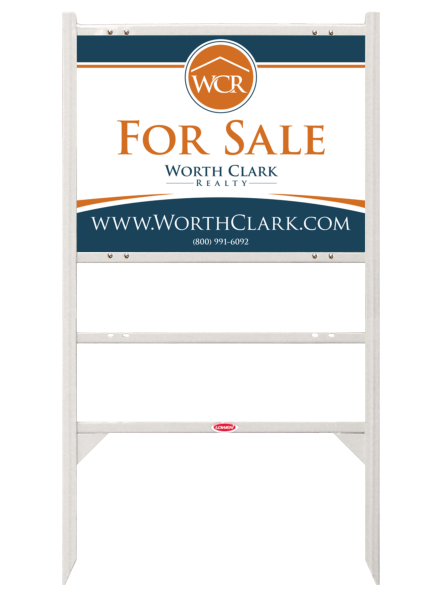 Angle Iron Frame w 1 Rider Insert and Office Sign Panel Unit, 18h x 24w, Steel