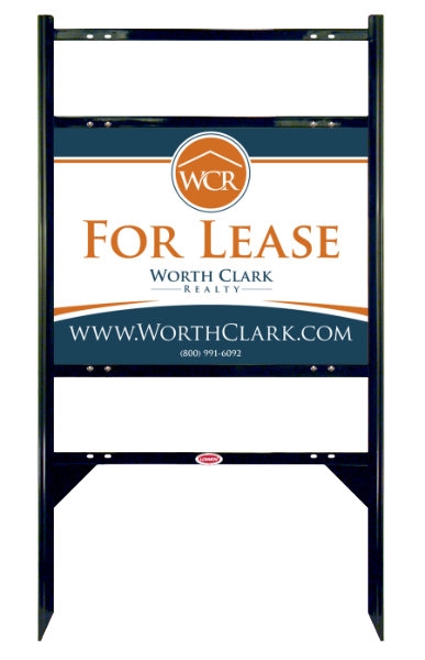 Angle Iron Frame w 2 Rider Inserts and Office Sign Panel Unit, 18h x 24w, Steel